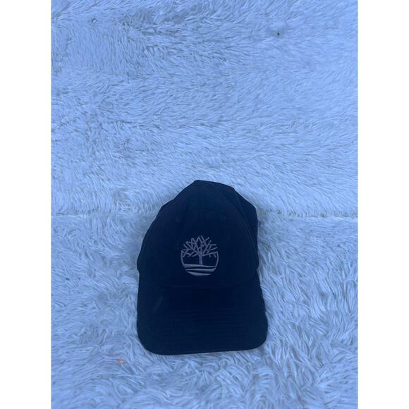 Timberland Hat Cap Snap Back Black Embroidered Tree Logo Mens One Size Outdoor - Picture 1 of 10